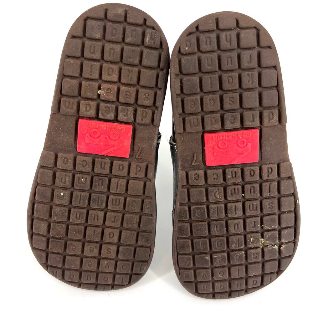 See Kai Run gray red leather toddler booties (7) - Picture 7 of 8